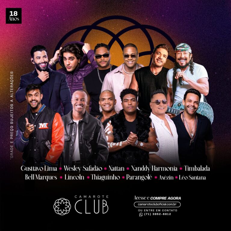 CAMAROTE CLUB DIVULGA GRADE OFICIAL POR DIA PARA O CARNAVAL DE 2024