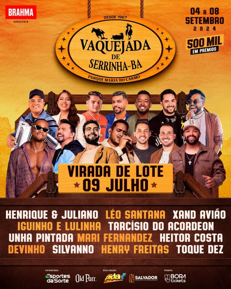 VAQUEJADA DE SERRINHA ANUNCIA LOTE PROMOCIONAL ATÉ 9 DE JULHO